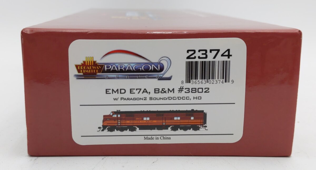 Broadway Limited 2374 HO Boston & Maine EMD E7A Paragon2™ #3802