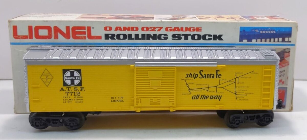 Lionel 6-7712 O Gauge ATSF Famous American Railroad Series Box Car LN/Box