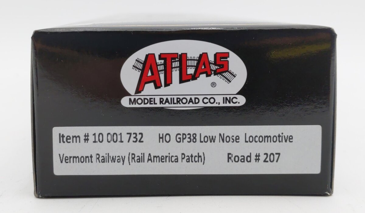Atlas 10001732 HO Vermont Railway EMD GP38 Low Nose Early Version Diesel #207