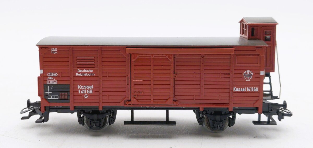 Marklin 4695 HO Scale Deutsche Reichsbahn Boxcar w/ Brakeman's Cabin #141168 LN/Box