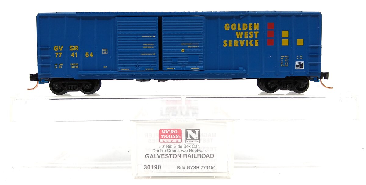 Micro-Trains 03000190 N GVSR 50' Double Door Rib Side Boxcar #774154 LN/Box