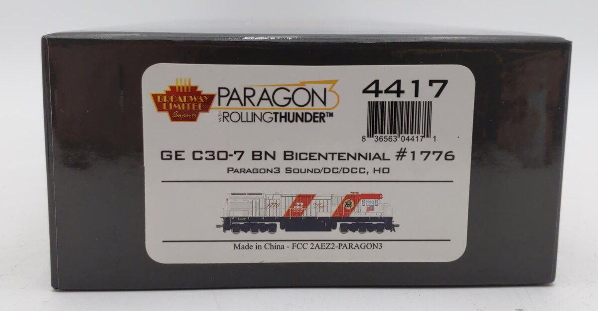 Broadway Limited 4417 HO Burlington Northern Bicentennial GE U30C Paragon3 #1776