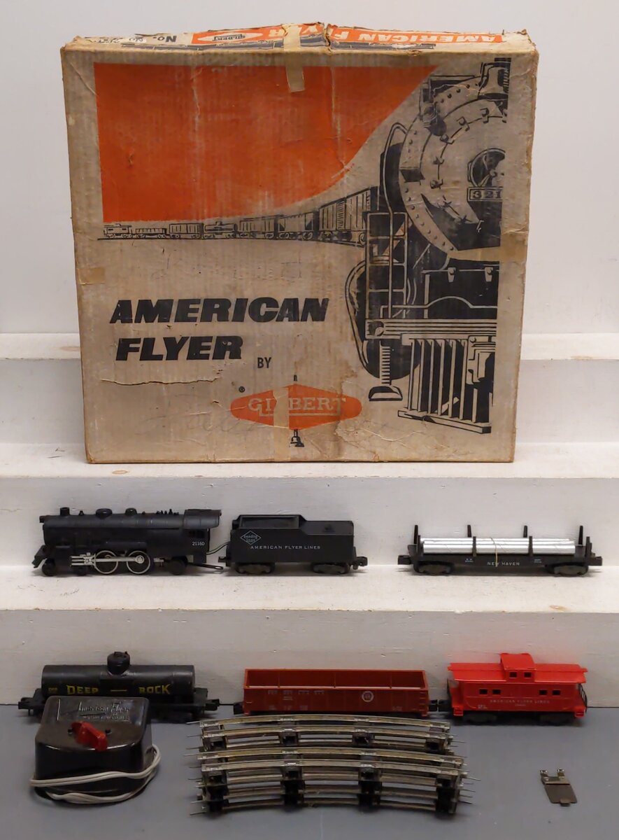 American Flyer 20018 Vintage S Purity Food Store Steam Freight Set EX/Box