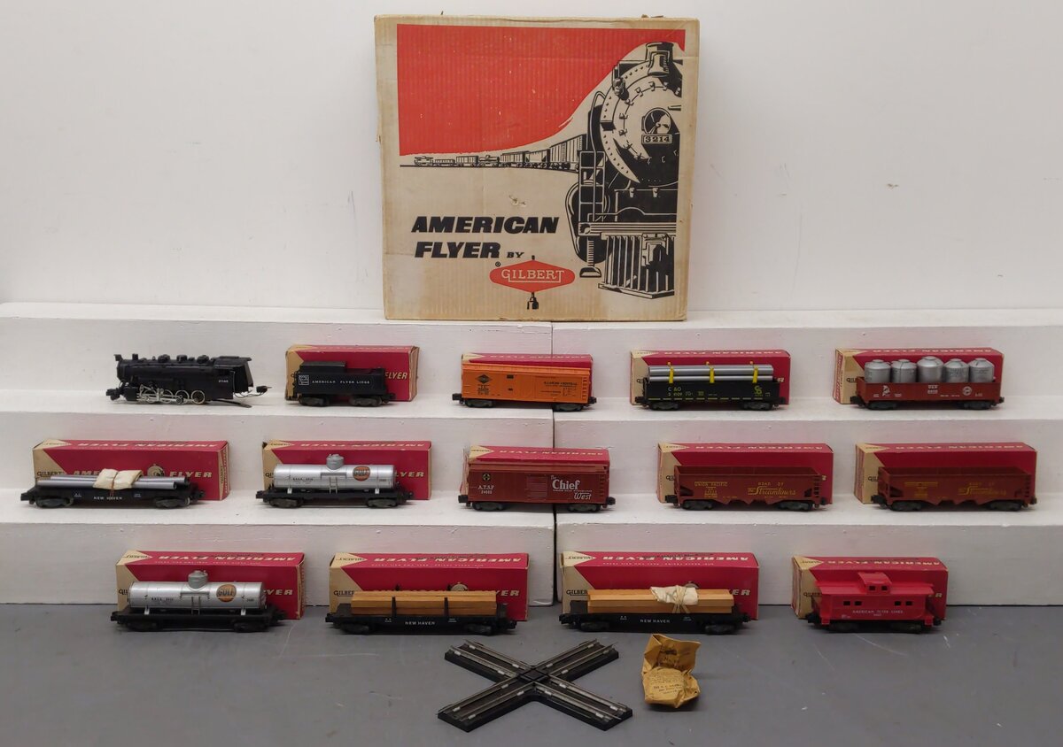American Flyer 20460 Vintage S "Yard King Special" Steam Freight Train Set EX/Box