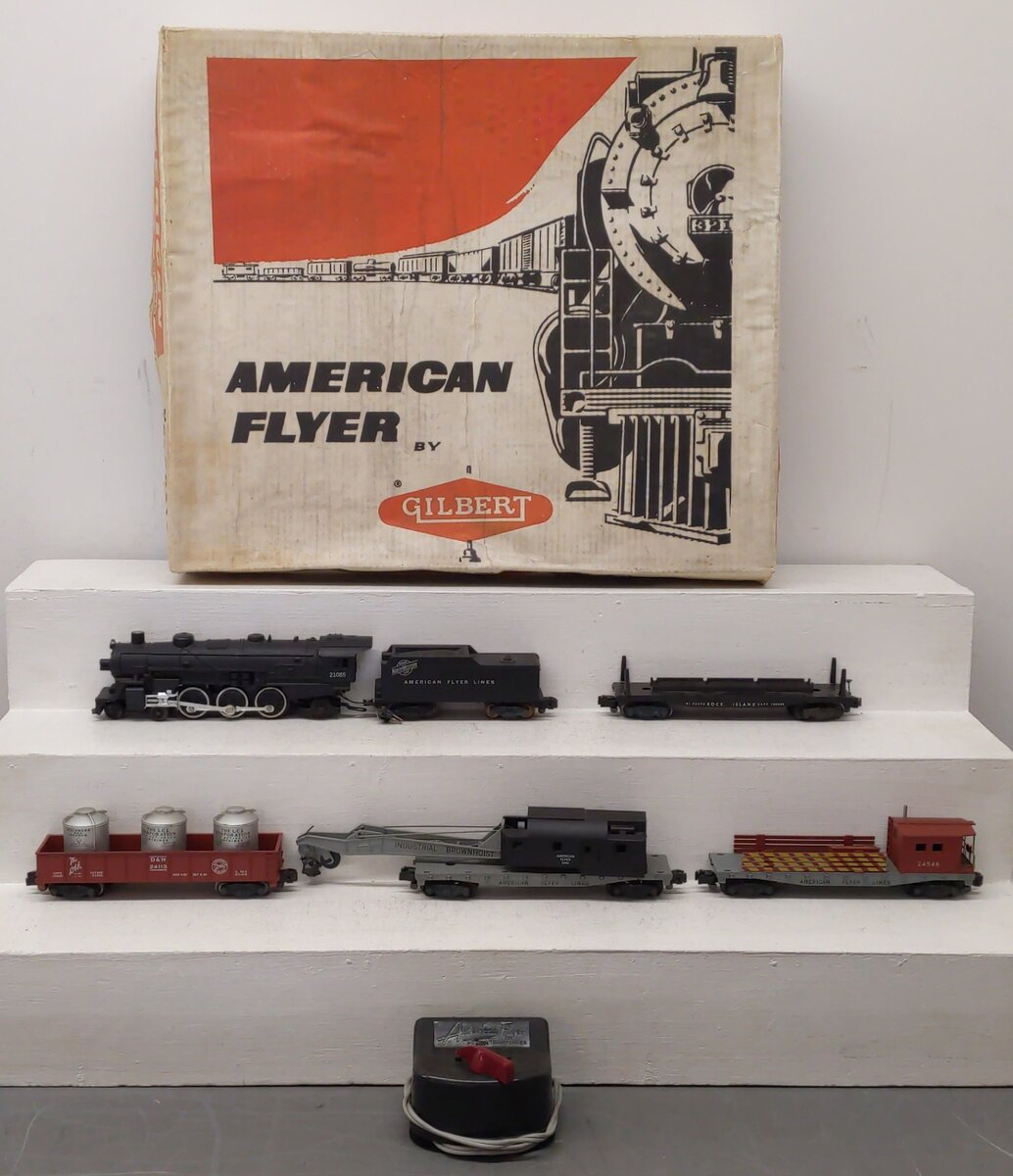 American Flyer 20515 Vintage S "Reliable" Steam Freight Train Set VG/Box