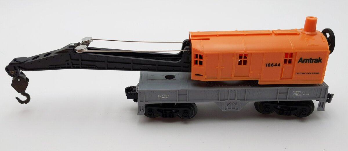 Lionel 6-16644 O Gauge Amtrak Crane Car LN/Box