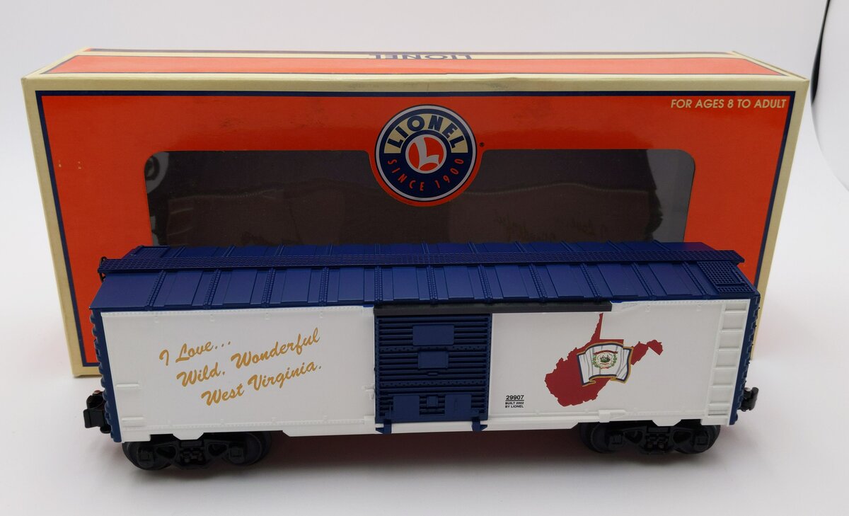 Lionel 6-29907 O I Love West Virginia Boxcar NIB