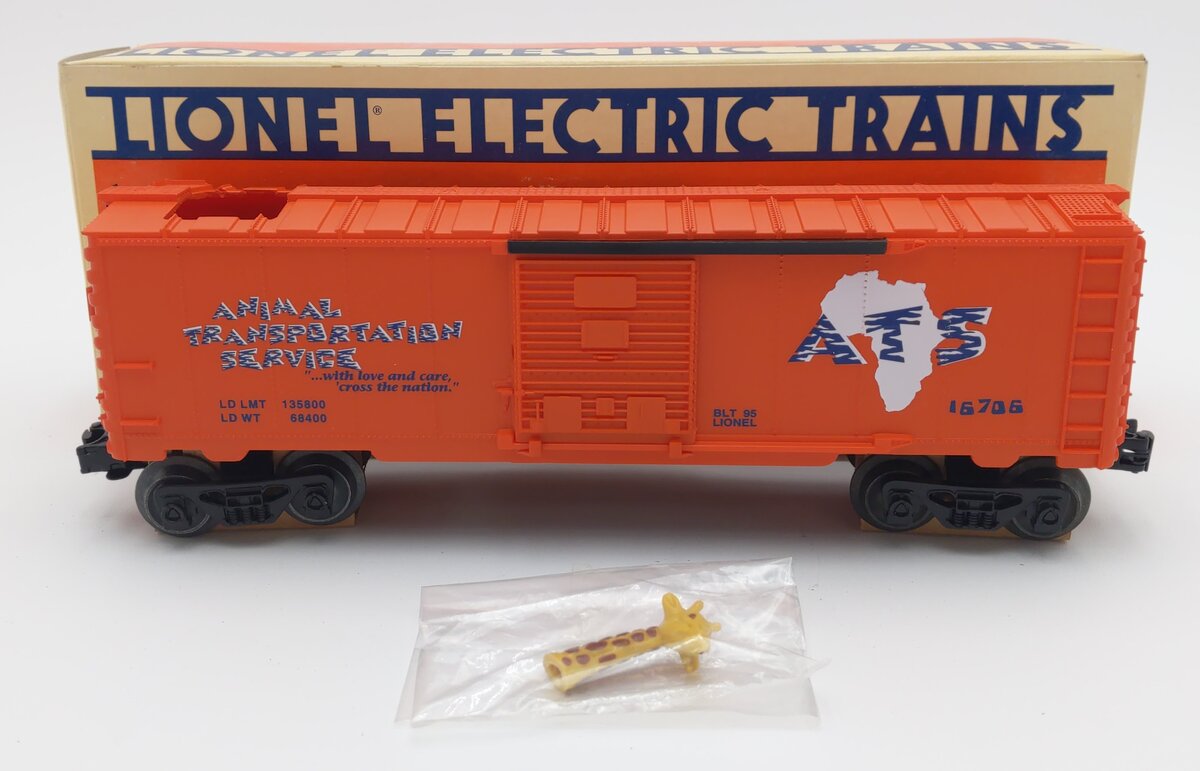 Lionel 6-16706 O Gauge Bobbing Giraffe Boxcar LN/Box