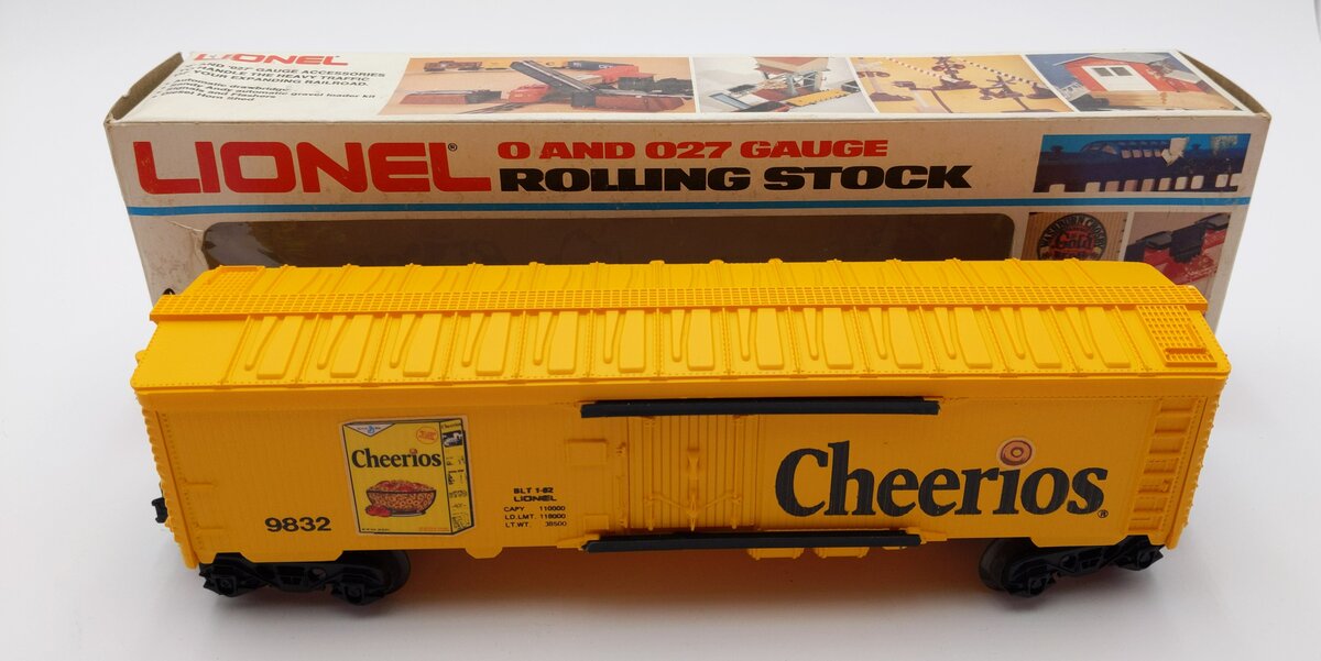 Lionel 6-9832 O Gauge Cheerios Billboard Reefer Car LN/Box