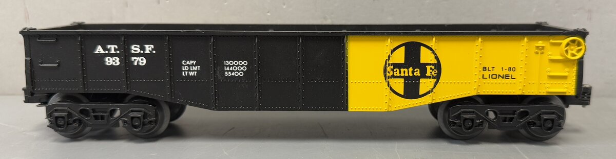 Lionel 6-9379 O Gauge AT&SF Gondola LN