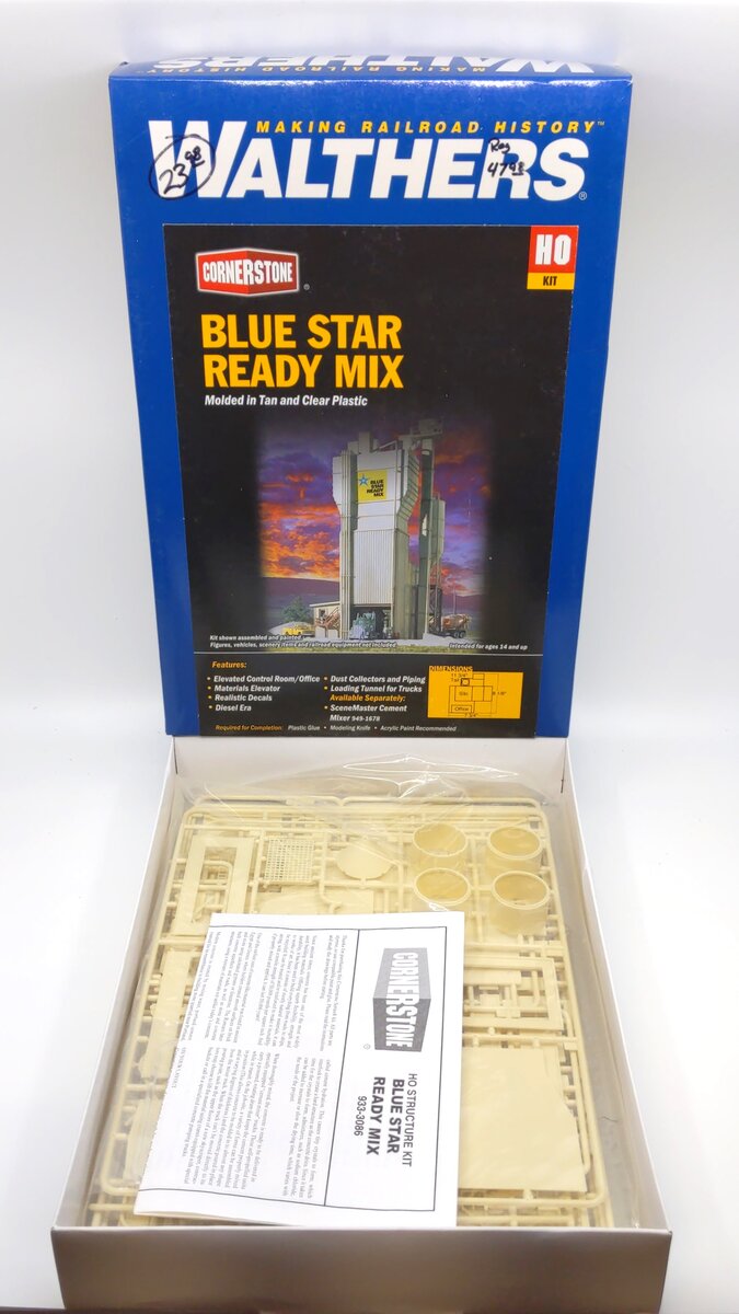 Walthers 933-3086 HO Blue Star Ready Mix Structure Kit