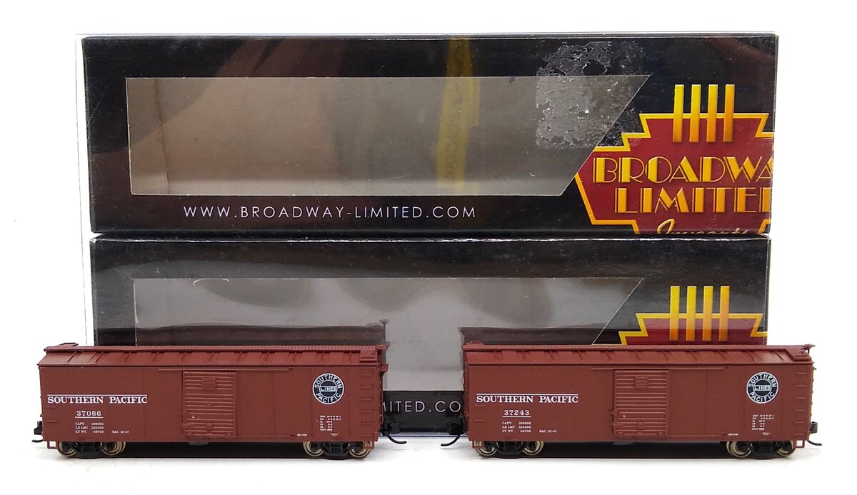 Broadway Limited 7283 N Southern Pacific 40' Steel Boxcar (Pack of 2)