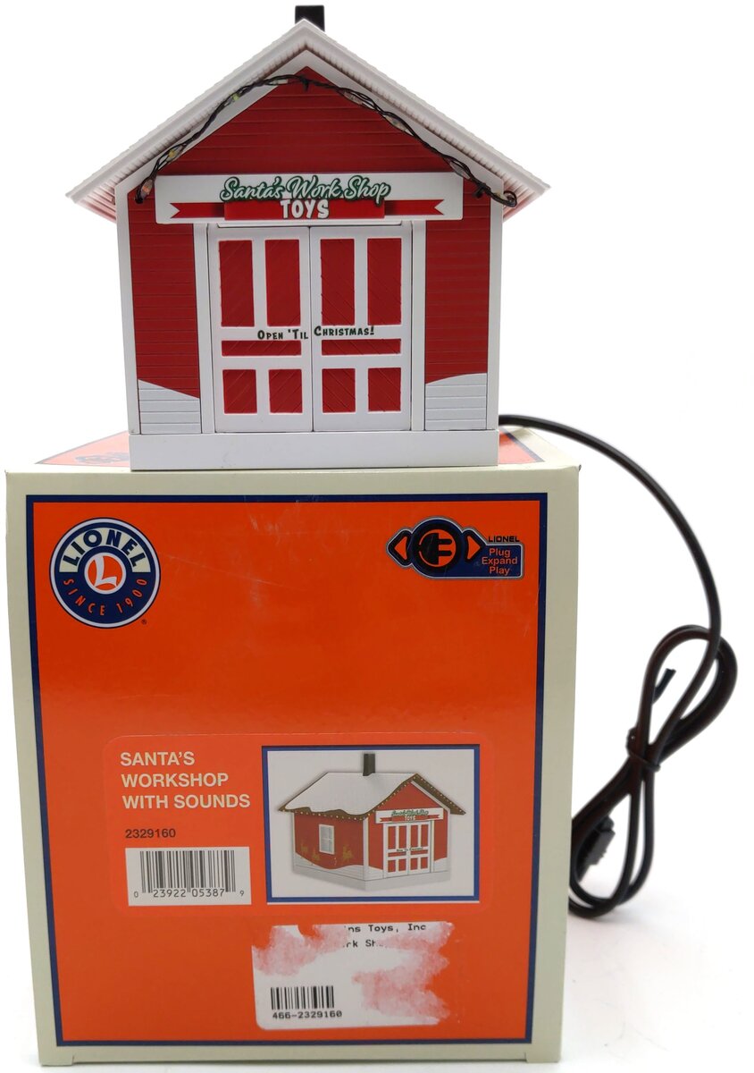 Lionel 2329160 O Assembled Santa's Workshop with Sounds LN/Box