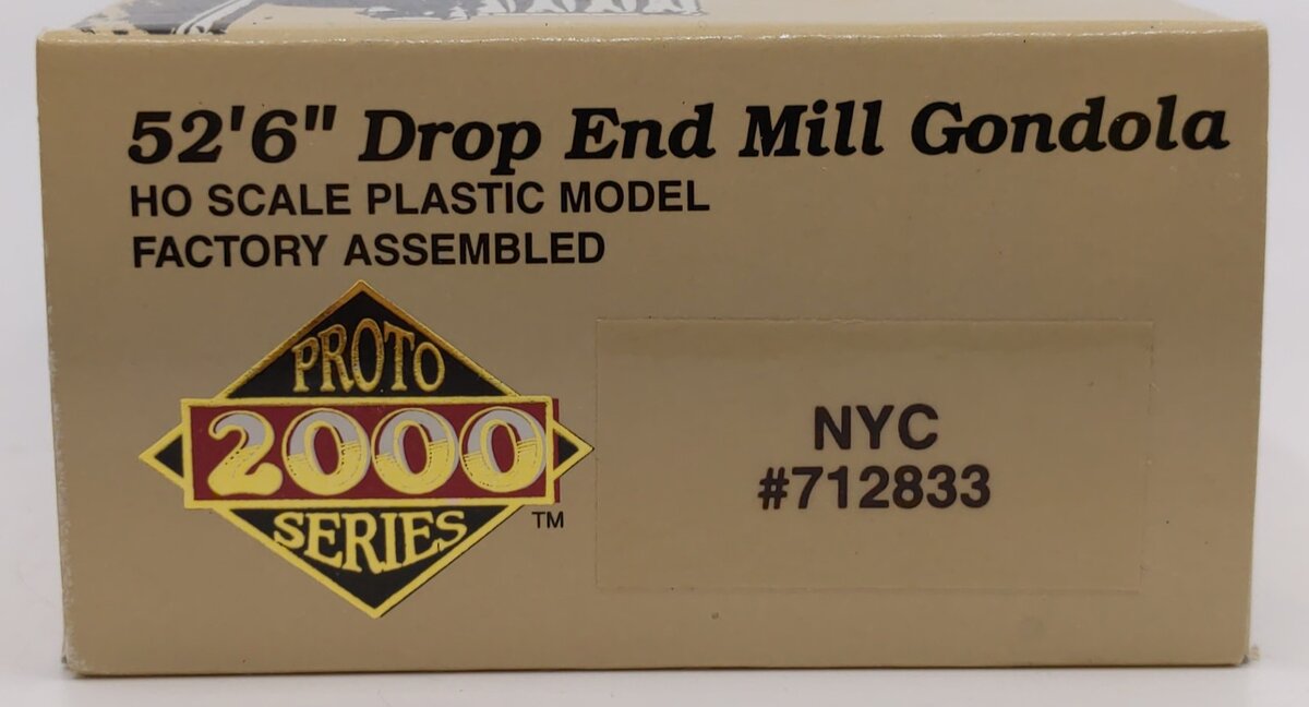 Proto 2000 712833 HO Scale NYC 52'6" Drop End Mill Gondola #712833 LN/Box
