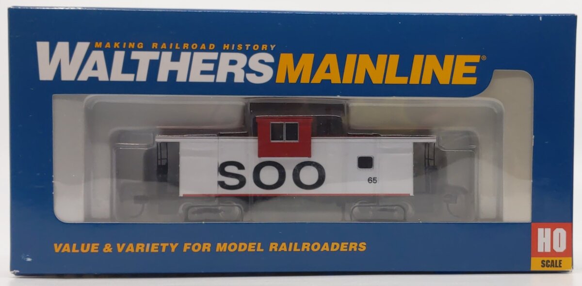 Walthers 910-8707 HO Scale Soo Line Extended Wide Vision Caboose #65