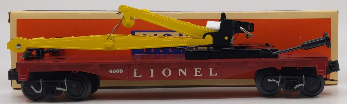 Lionel 6-29857 O Gauge Lionel PWC Boom Crane Car #6660 LN/Box