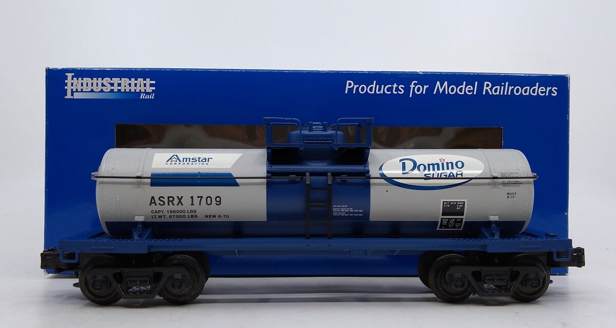 Industrial Rail IDM6009 O Gauge Domino Sugar 1-Dome Tank Car #1709 LN/Box