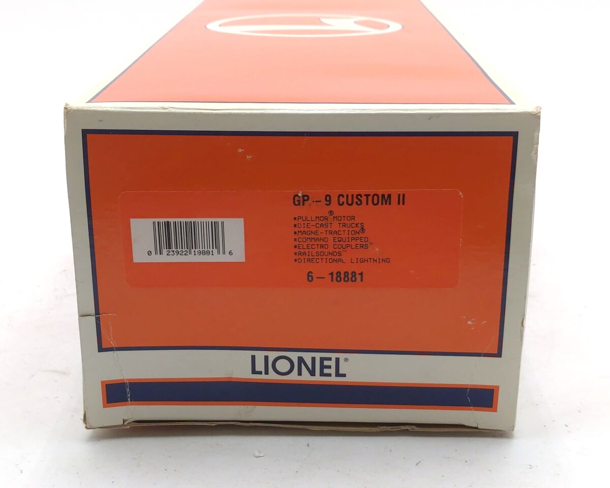 Lionel 6-18881 O Modern GP-9 Custom Series II Diesel Locomotive LN/Box