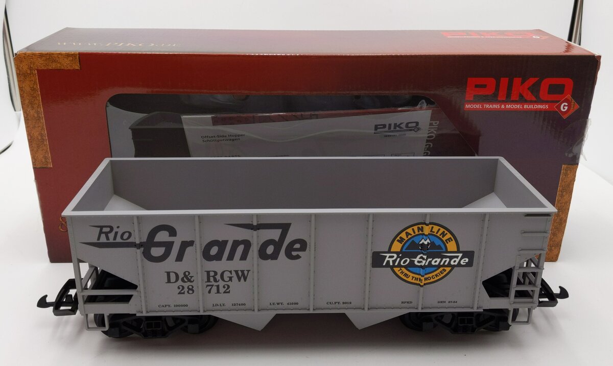 Piko 38891 G Scale Denver & Rio Grande Western Rib-Side Hopper #28712