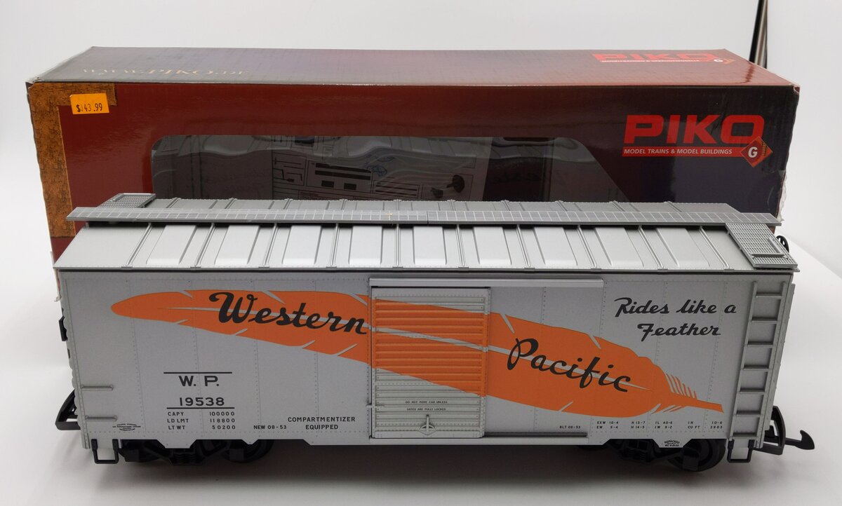 Piko 38860 G Western Pacific Boxcar Orange Feather #19538