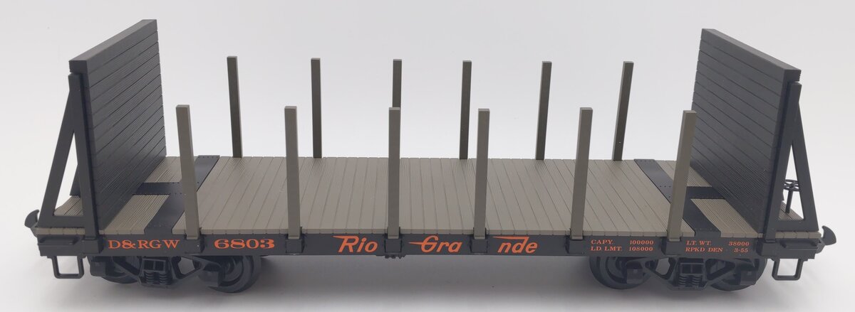 Piko 38763 G Scale Denver & Rio Grande Western Bulkhead Flatcar #6803