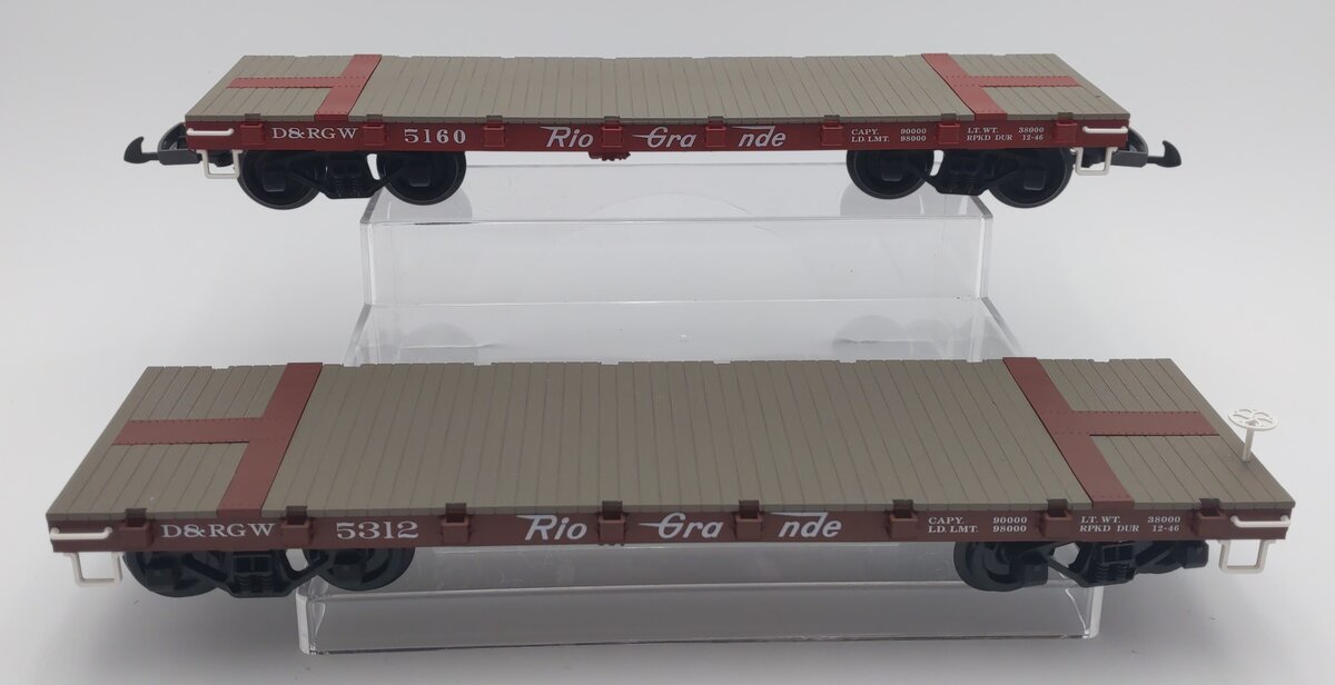 Piko 38771 G Denver & Rio Grande Western Flatcar w/Stakes (Set of 2)