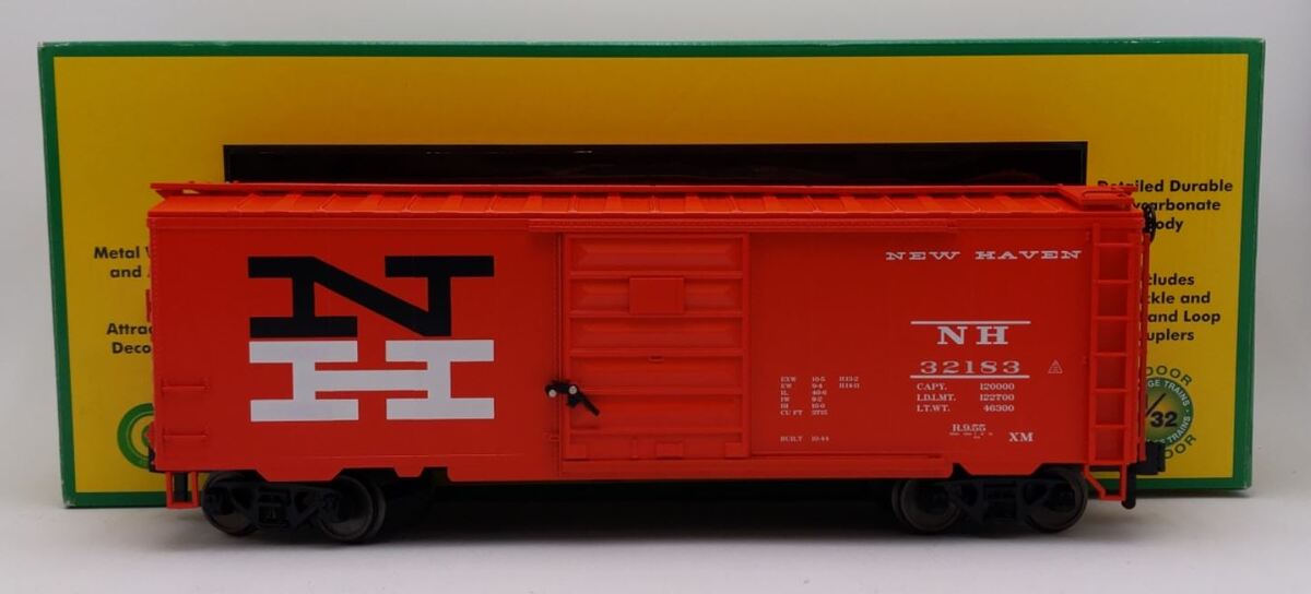 MTH 70-74080 G Scale New Haven Railking 40 ft Box Car with Metal Wheels #32183