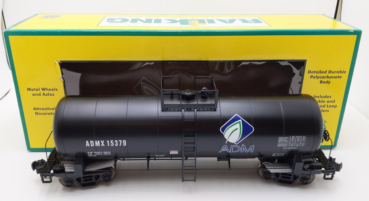 MTH 70-73038 G Scale ADM Unibody Tank Car #15379 w/ Metal Wheels
