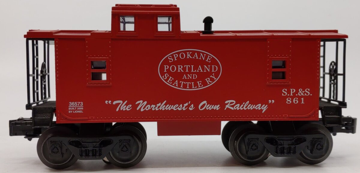 Lionel 6-36573 O Gauge Spokane, Portland, & Seattle Square Window Caboose #861 LN/Box