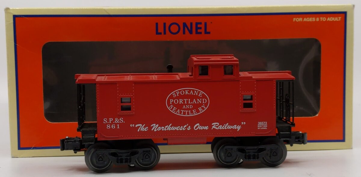 Lionel 6-36573 O Gauge Spokane, Portland, & Seattle Square Window Caboose #861 LN/Box