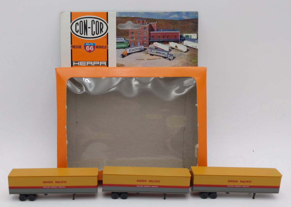 Con-Cor 004-005121 N Scale Union Pacific Piggy Back Trailer (Pack of 3)