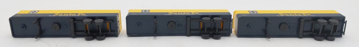 Con-Cor 004-005119 N Scale Santa Fe 1950's Era Piggyback Trailer Set LN/Box