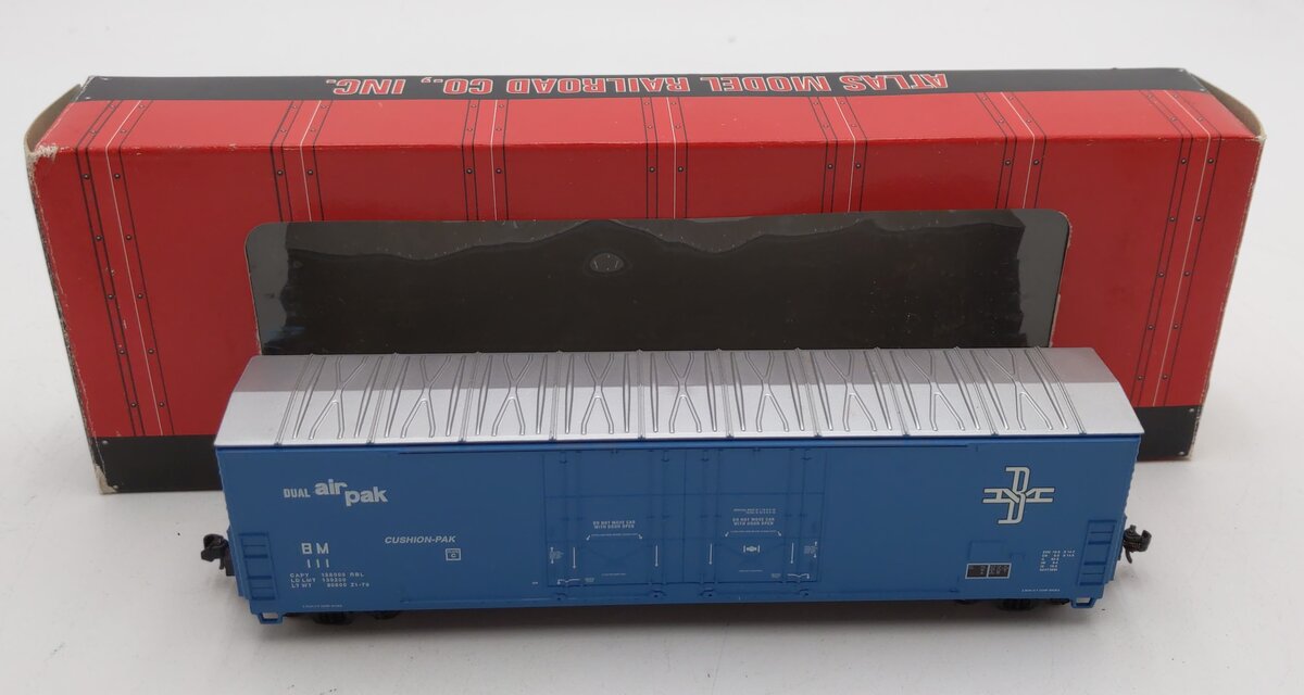 Atlas 1755-2 HO Scale Boston & Maine Evans Double Plug Door Boxcar #111 LN/Box