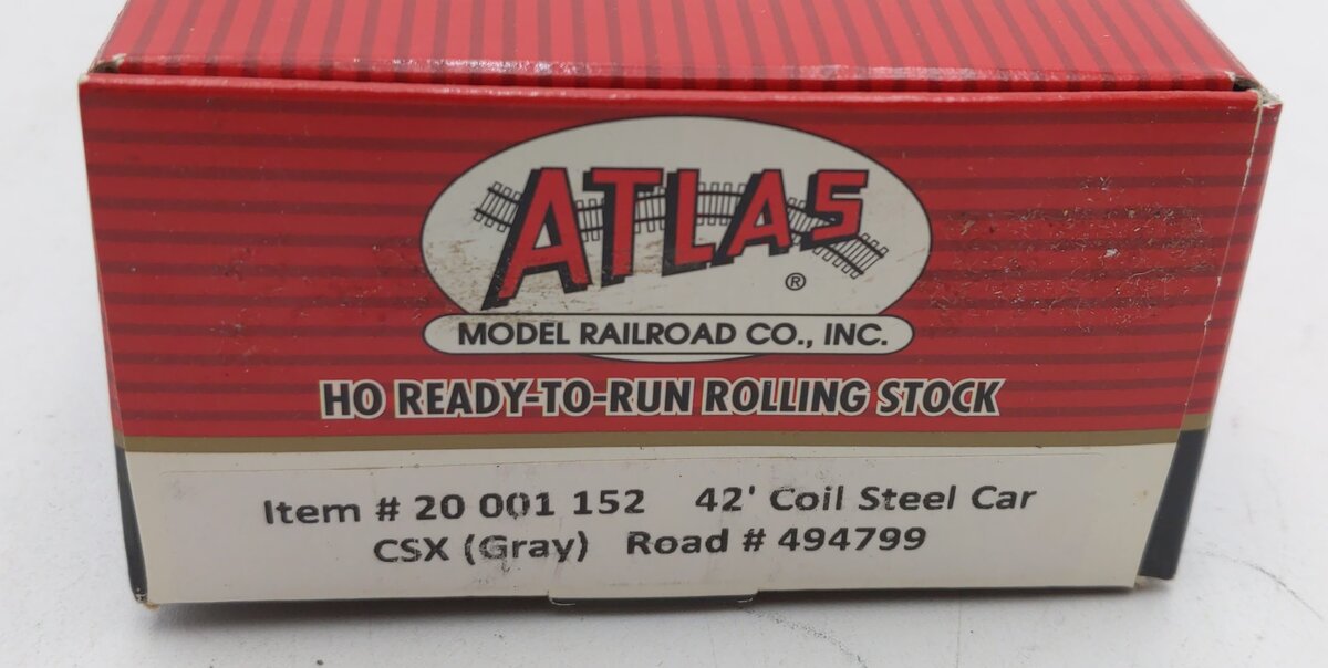 Atlas 20001152 HO Scale CSX 42' Coil Steel Car #494799