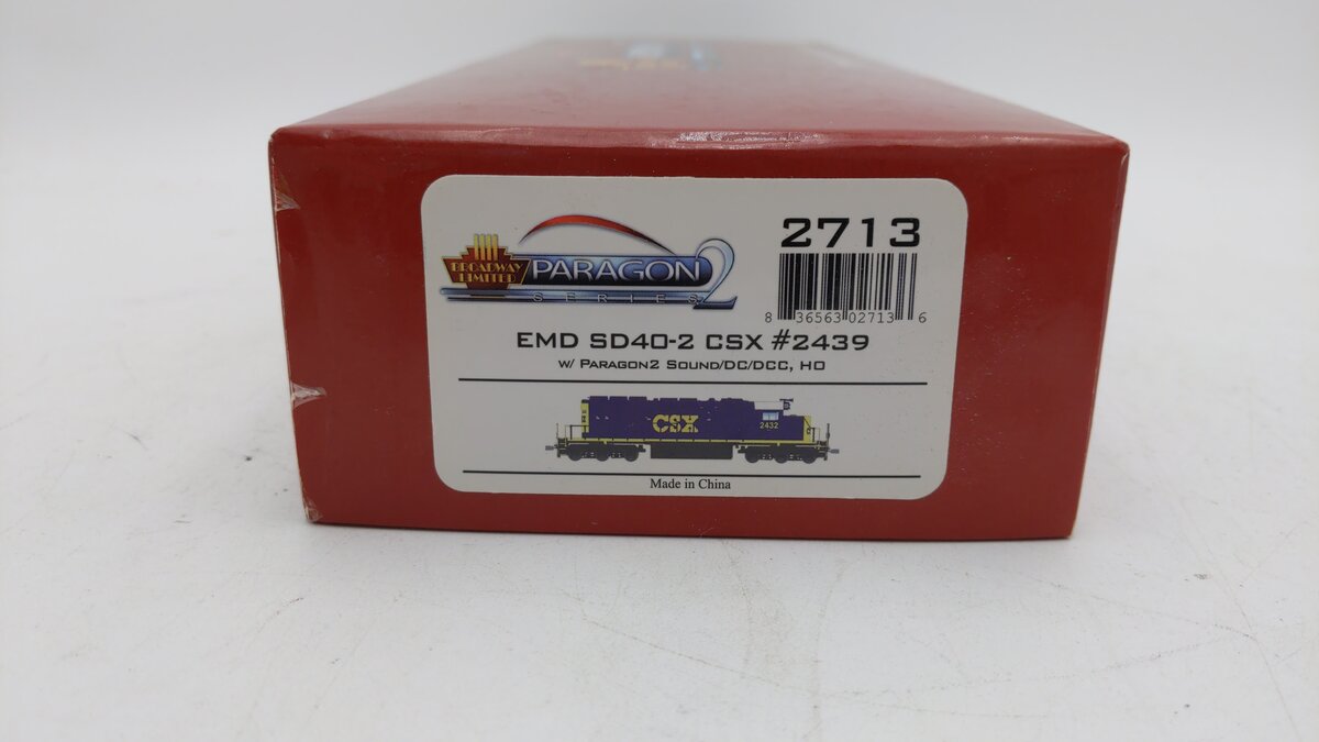 Broadway Limited 2713 HO CSX EMD SD40-2 #2439 w/Sound/DCC/Paragon2