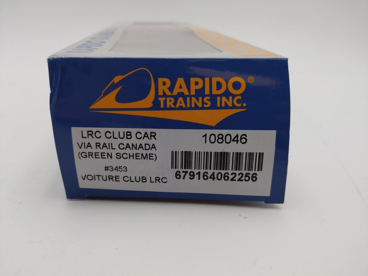 Rapido Trains 108046 HO VIA Rail (Green Scheme) LRC Club Car #3453