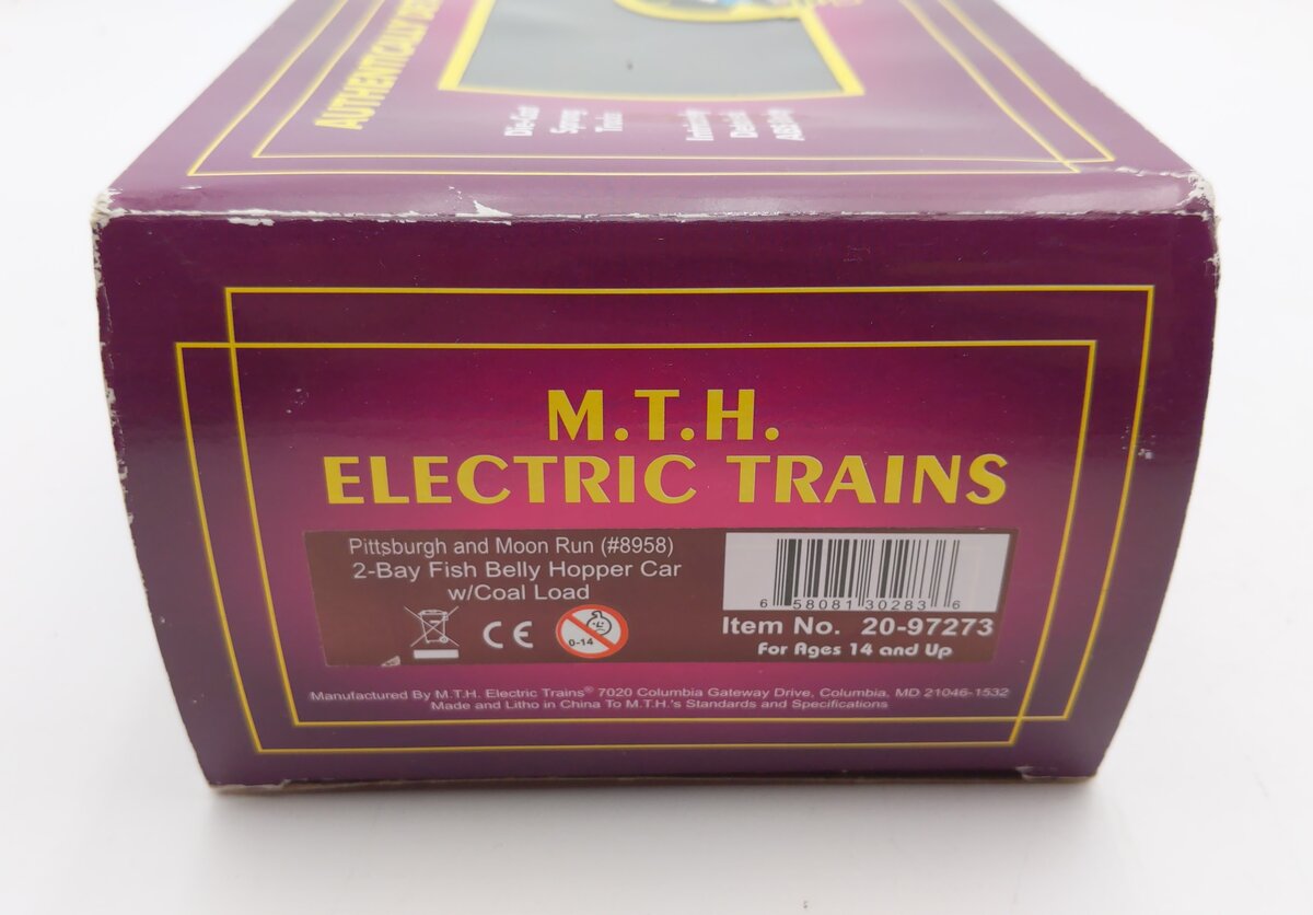 MTH 20-97273 O Pgh and Moon Run 2-Bay Fish Belly Hopper #8958