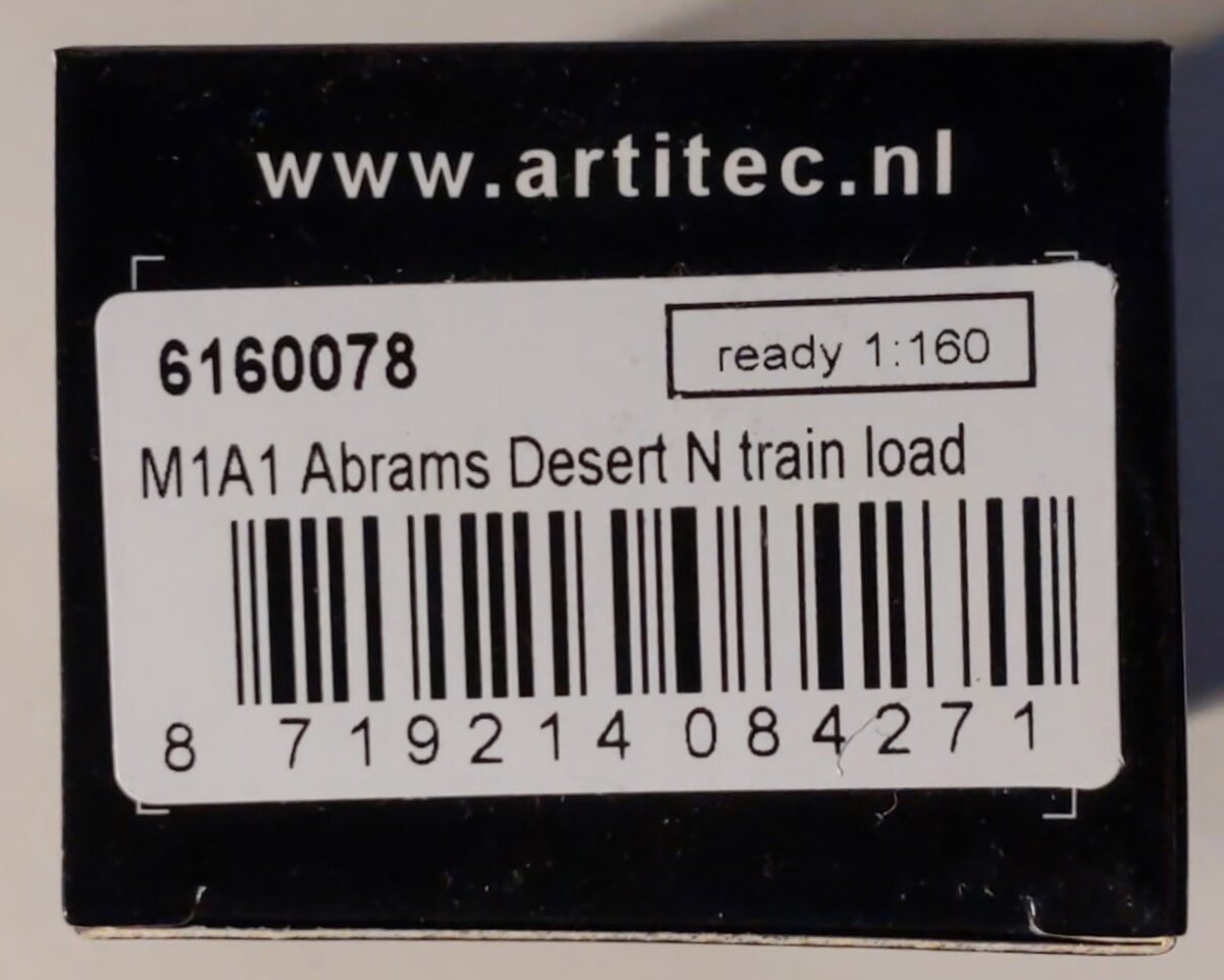 Artitec Models 6160078 1:160 M1A1 N Scale Abrams Desert Train Load