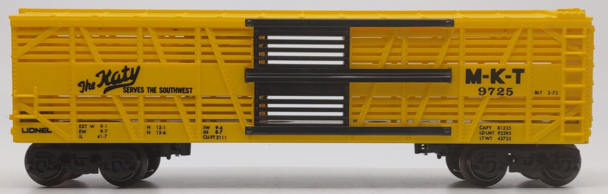 Lionel 6-9725 O Gauge MKT Bi-Level Stock Car LN/Box