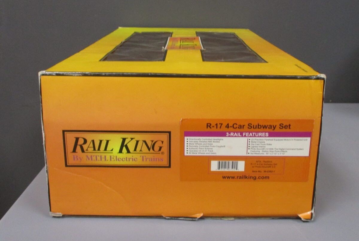 MTH 30-2392-1 O Gauge MTA Redbird R-17 4-Car Subway Set with Proto-Sound 2.0 LN/Box