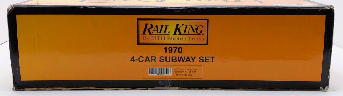 MTH 30-2122-1 O Gauge MTA New York City R-42 Subway Car Set w/PS1 EX/Box
