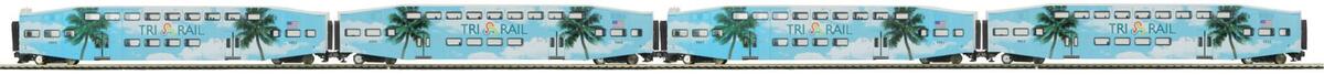 MTH 20-65166 O Florida Tri-Rail Bombardier Passenger Car Set (Set of 4)
