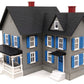 MTH 30-90254 Farm House - Gray w/ Blue Shutters