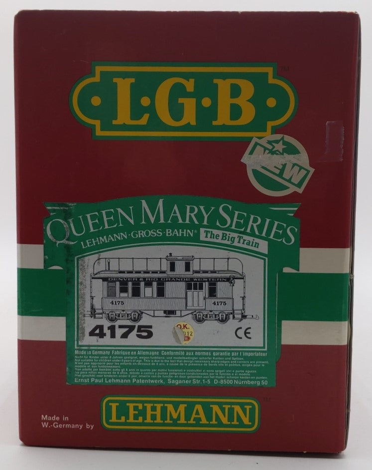 LGB 4175 G Scale Rio Grande Combine/Caboose - Plastic Wheels EX/Box