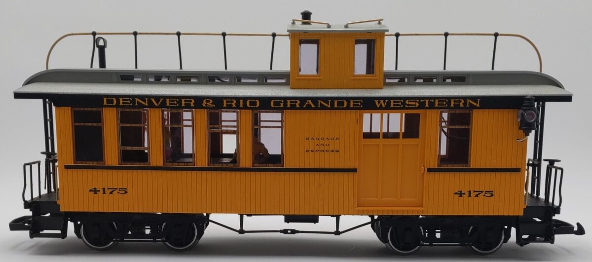LGB 4175 G Scale Rio Grande Combine/Caboose - Plastic Wheels EX/Box