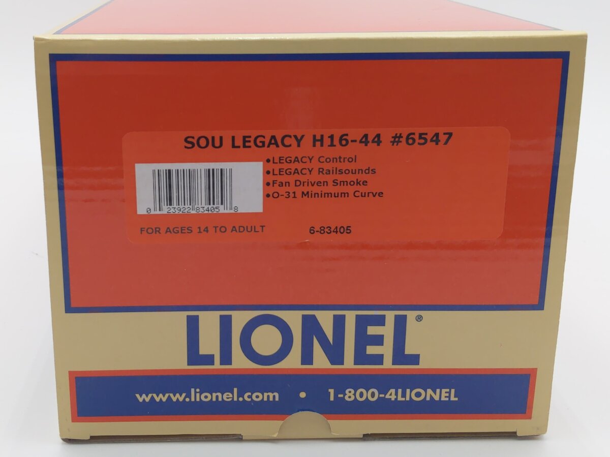 Lionel 6-83405 BTO Southern Legacy H16-44 Diesel Locomotive #6547