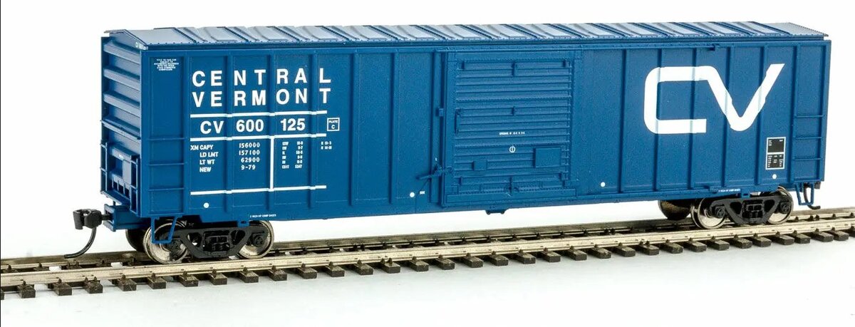 Walthers 910-2141 HO Central Vermont 50' ACF Exterior Post Boxcar #600125