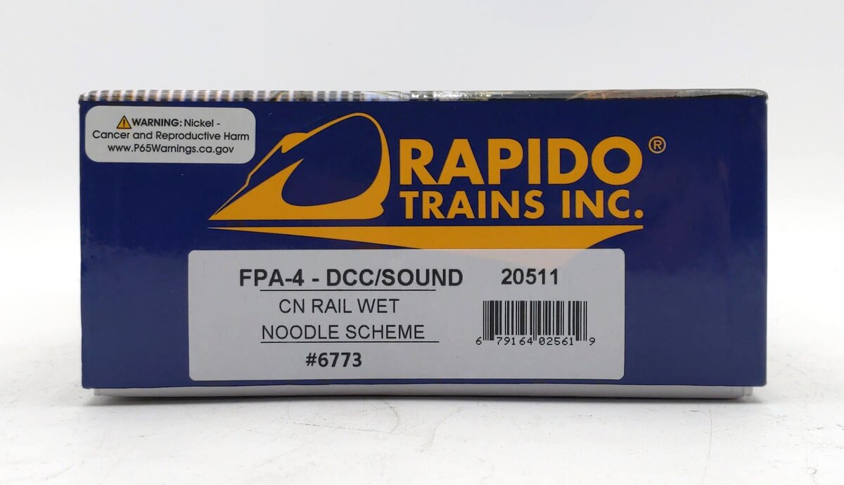 Rapido Trains 20511 HO Canadian National MLW FPA4 with Sound & DCC #6773