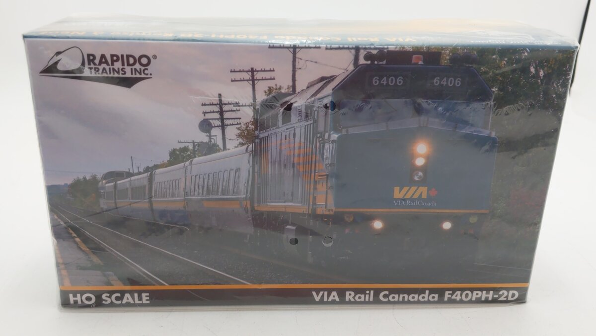 Rapido Trains 82511 HO VIA Rail F40PH Diesel Locomotive #6403 W/DCC/Sound