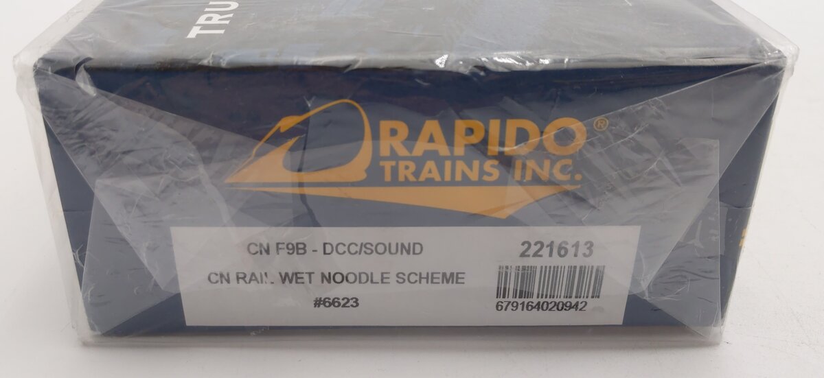 Rapido Trains 221613 HO Candian National F9B Diesel Locomotive w/DCC/SND #6623